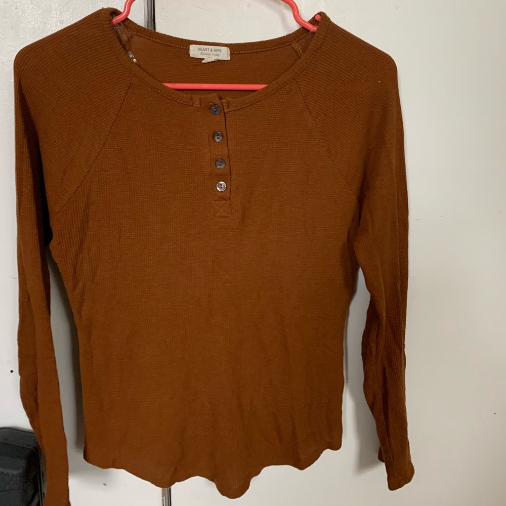Camel colored knit top/Fashion Nova Size L